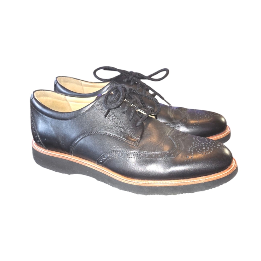 Samuel Hubbard Black Genuine Leather Men's Tipping Point Oxfords Size 9 - Picture 2 of 11